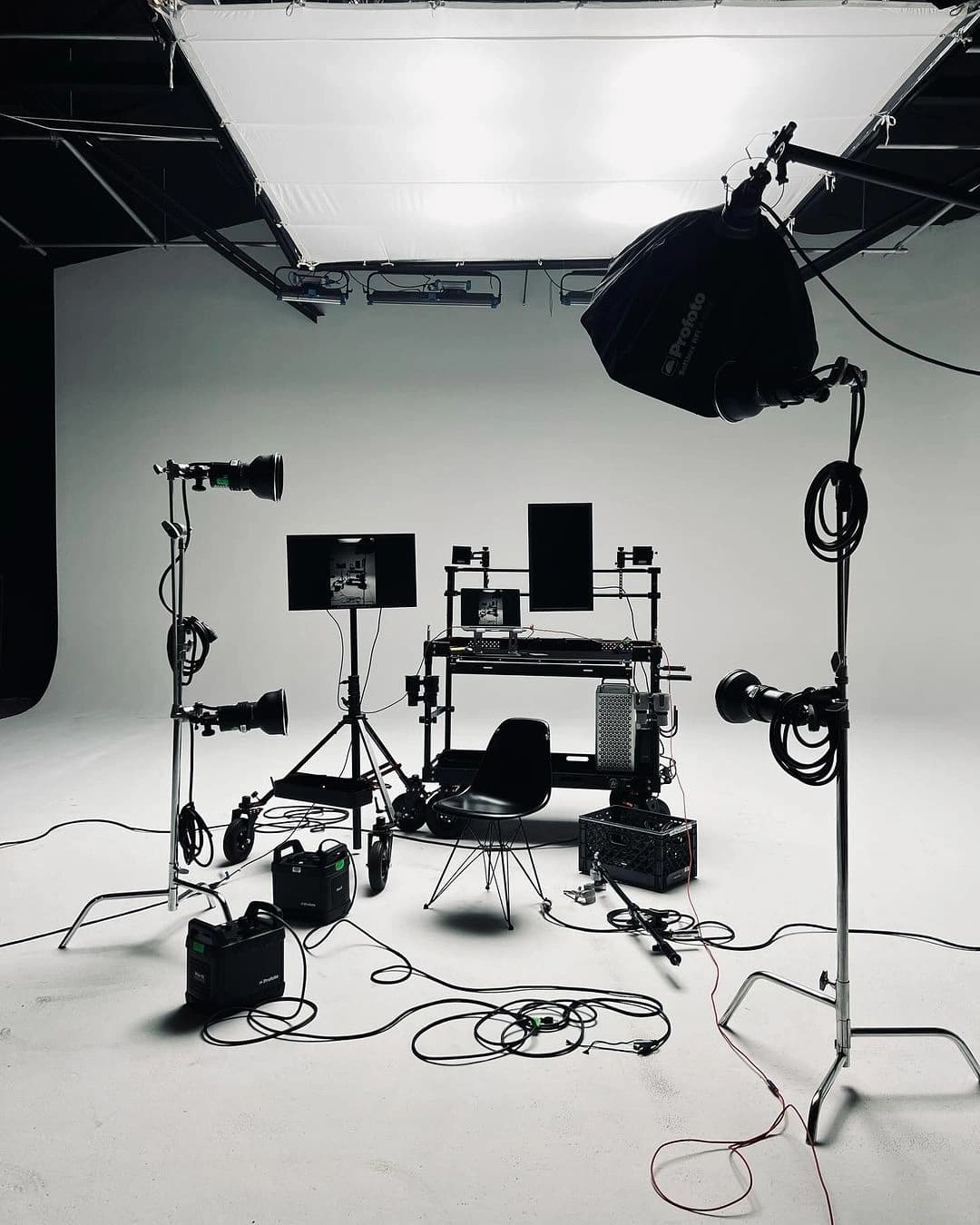 The Convert Studios film set, lit and ready